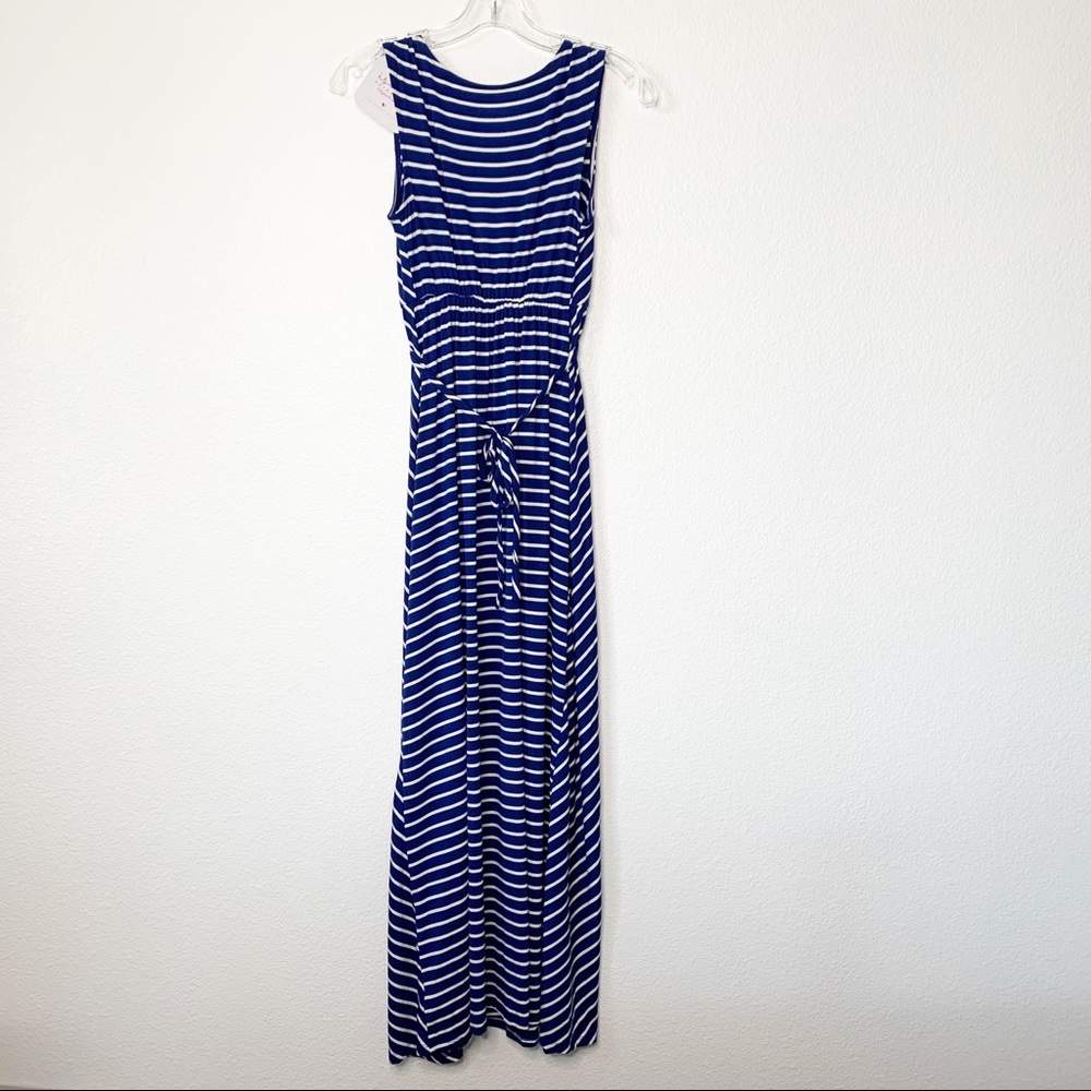 Isabel by Ingrid Striped Tank Maternity Dress Blue - Picture 5 of 13